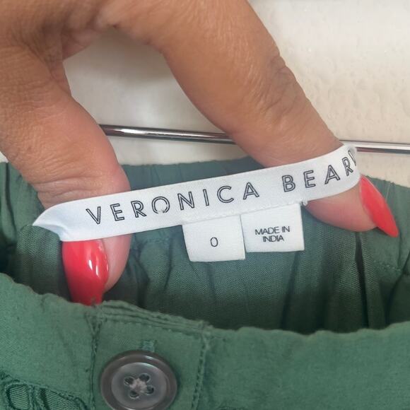 Veronica Beard Green Eyelet Cali Maxi Dress - Size 0 - Picture 5 of 9